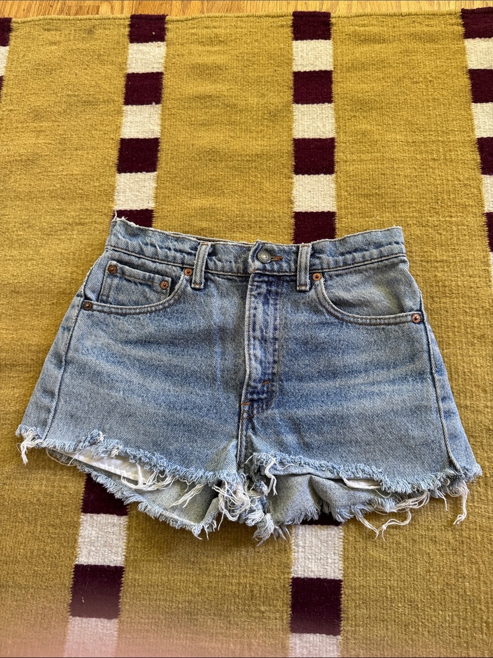 Levi's vintage 501 light blue jean shorts